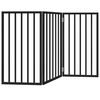 vidaXL Dog Gate Foldable 3 Panels Black 150 cm Poplar Wood