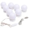 vidaXL Mirror Light | White | Plastic | Small | Adjustable Armrests