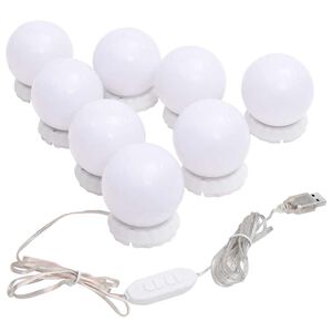 vidaXL Mirror Light | White | Plastic | Small | Adjustable Armrests