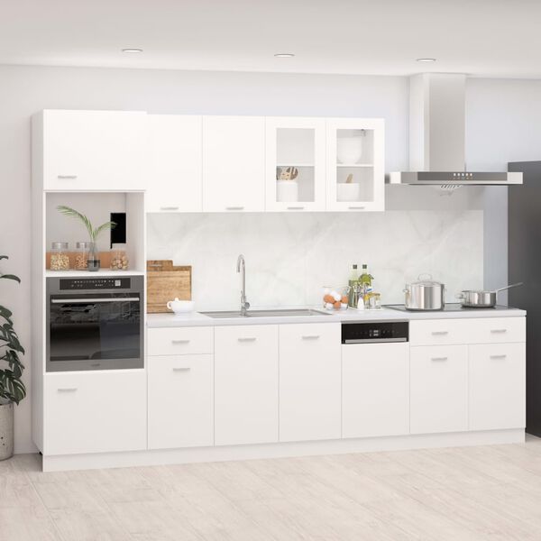 vidaXL 7 Piece Kitchen Cabinet Set Lyon White Engineered Wood