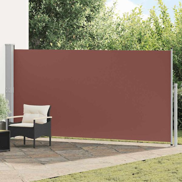 vidaXL Retractable Side Awning 160 x 500 cm Brown