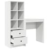 vidaXL Desk with Drawer 2 pcs White