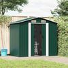 vidaXL Garden Storage Shed Green Metal 204x132x186 cm