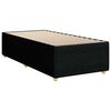 vidaXL Box Spring Bed with Mattress Black King Single Fabric