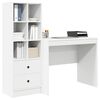 vidaXL Desk with Drawer 2 pcs White