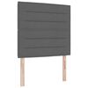 vidaXL LED Headboard with LED Strip Lights Dark Grey 80 cm Polyester
