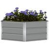 vidaXL Planter Light Grey 129 x 129 x 45 cm Steel