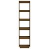 vidaXL Book Cabinet/Room Divider Honey Brown 40x35x167 cm Solid Wood Pine