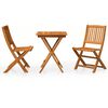 vidaXL Garden Dining Set | Natural wood | Solid Acacia wood | Compact