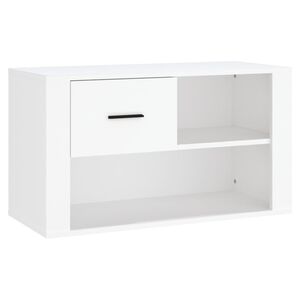 vidaXL Shoe Cabinet White 80x35x45 cm Engineered Wood