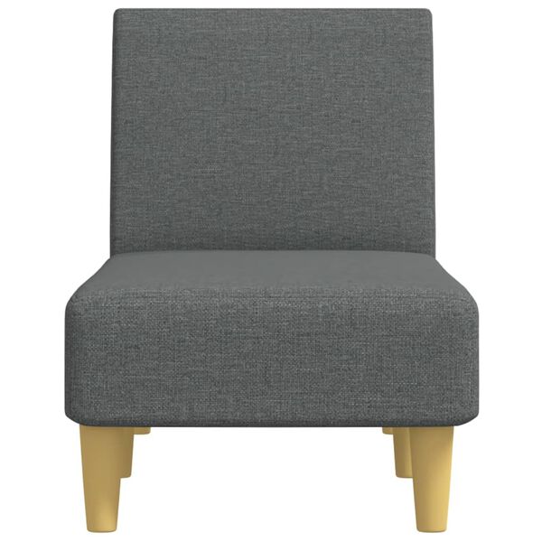 vidaXL Chaise Longue Dark Grey Fabric