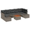 vidaXL Garden Sofa Set 8 pcs Grey Poly Rattan