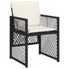 vidaXL 11 Piece Garden Dining Set with Cushions Black Poly Rattan