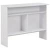 vidaXL Bar Table with 2 Table Tops White 130x40x120 cm
