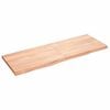 vidaXL Table Top Light Brown 140x50x(2-4) cm Treated Solid Wood Oak
