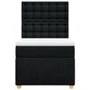 vidaXL Box Spring Bed with Mattress Black King Single Fabric