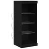 vidaXL LED Sideboard Black Oak 41 x 37 x 100 cm Engineered Wood