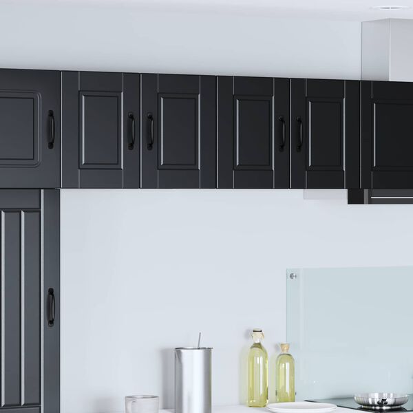 vidaXL Kitchen Cabinet 2 pcs Black 60 x 31 x 40 cm Engineered Wood
