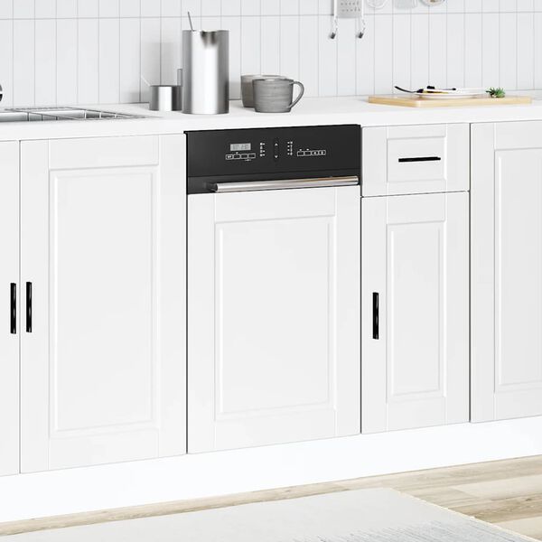 vidaXL Dishwasher Panel Porto White 45x1,5x57 cm Engineered Wood