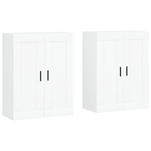 vidaXL Wall Mounted Cabinets 2 pcs White Engineered Wood