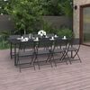 vidaXL 9 Piece Outdoor Dining Set Steel