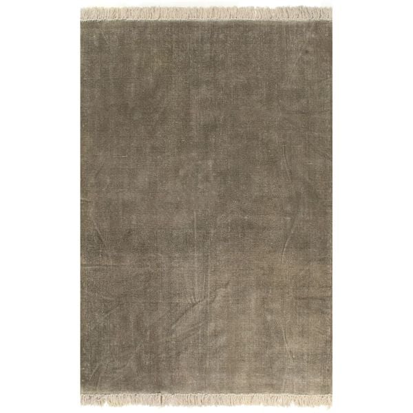 vidaXL Kilim Rug Cotton 160x230 cm Taupe