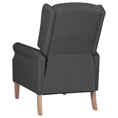 vidaXL Massage Reclining Chair Dark Grey Fabric