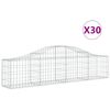 vidaXL Arched Gabion Baskets 30 pcs 200x30x40/60 cm Galvanised Iron
