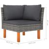 vidaXL 8 Piece Garden Lounge Set with Cushions Poly Rattan Grey