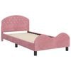 vidaXL Children's Bed Frame with Headboard Pink 90 x 190 cm Velvet