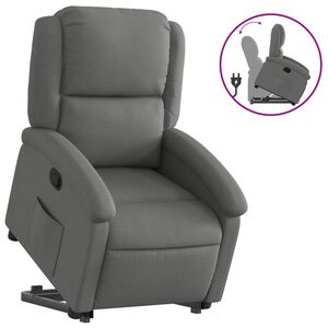 vidaXL Stand up Recliner Chair Dark Grey Fabric