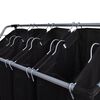 vidaXL Laundry Sorters with Bags 2 pcs Black and Grey