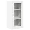 vidaXL Wall Glass Cabinet PORTO White 40 x 31 x 80 cm Engineered Wood