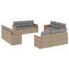 vidaXL 12 Piece Garden Sofa Set with Cushions Mix Beige Poly Rattan