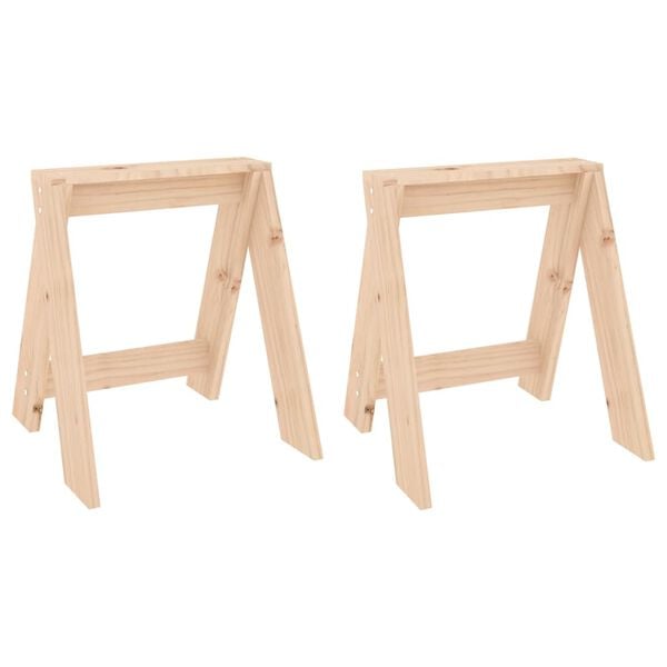 vidaXL Stools 2 pcs 40x40x45 cm Solid Wood Pine
