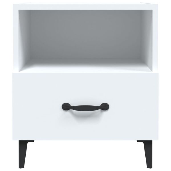 vidaXL Bedside Cabinets 2 pcs White Engineered Wood