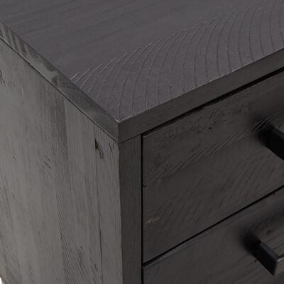 vidaXL Bedside Cabinets 2 pcs Black 40x30x55 cm Solid Wood Pine