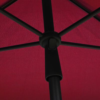 vidaXL Garden Parasol with Pole 210x140 cm Bordeaux Red
