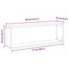 vidaXL Wall Cube Shelf 6 pcs High Gloss Black 80x15x26.5cm Engineered Wood
