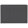 vidaXL Sideboard Grey 110x30x75 cm Engineered Wood