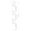 vidaXL Wall Corner Shelf High Gloss White 20x20x127.5 cm Engineered Wood