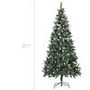 vidaXL Artificial Pre-lit Christmas Tree with Ball Set Pine Cones 210 cm