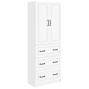 vidaXL Cabinet Set 2 pcs 66 x 34.5 x 87 cm Engineered Wood White