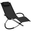 vidaXL Children's Sun Lounger Steel Black