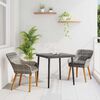 vidaXL Garden Dining Set with Cushion 3 pcs Grey Poly Rattan