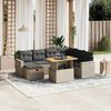 vidaXL 8 Piece Garden Sofa Set with Cushions Grey Poly Rattan