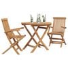 vidaXL Garden Dining Set 3 pcs Brown Solid teak wood