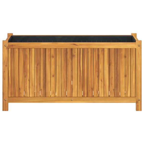 vidaXL Garden Planter with Liner 99.5x38x50 cm Solid Wood Acacia