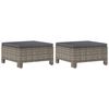 vidaXL 6 Piece Garden Lounge Set with Cushions Grey Poly Rattan