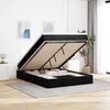 vidaXL Ottoman Bed with Mattress Black Double Fabric